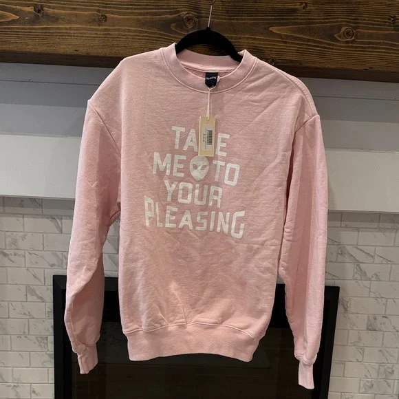 Pink harry styles pleasing Crewneck Sweater “take me to your pleasing” - Picture 3 of 6